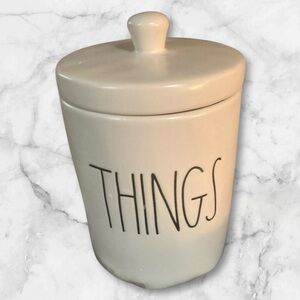 📬 3/$25, Rae Dunn Cream Ceramic Storage Jar NWOT